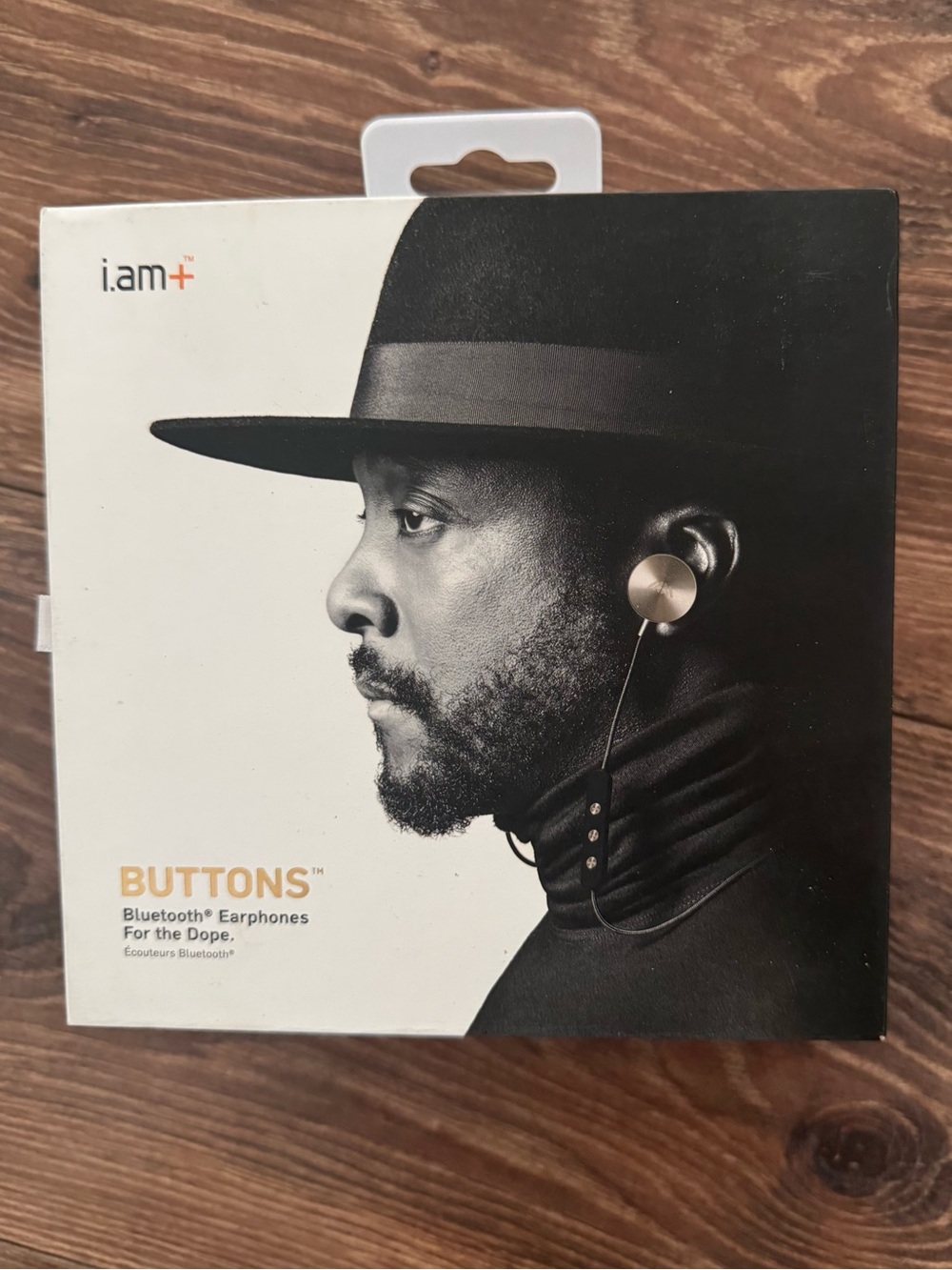 NEW i.am+ BUTTONS Gold and Black Bluetooth Earphones